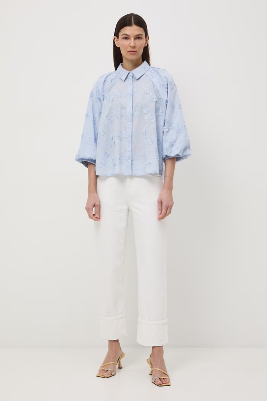 Medicine koszula damska bawełniana RS26-KDD500 niebieski RS26