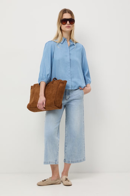 Medicine koszula damska z lyocellu niebieski RS26-KDD601