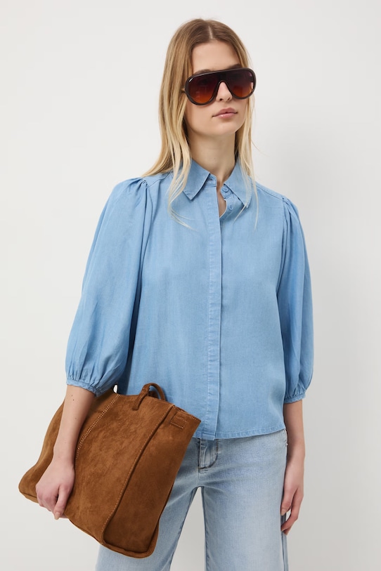 Medicine koszula damska z lyocellu RS26-KDD601 niebieski RS26