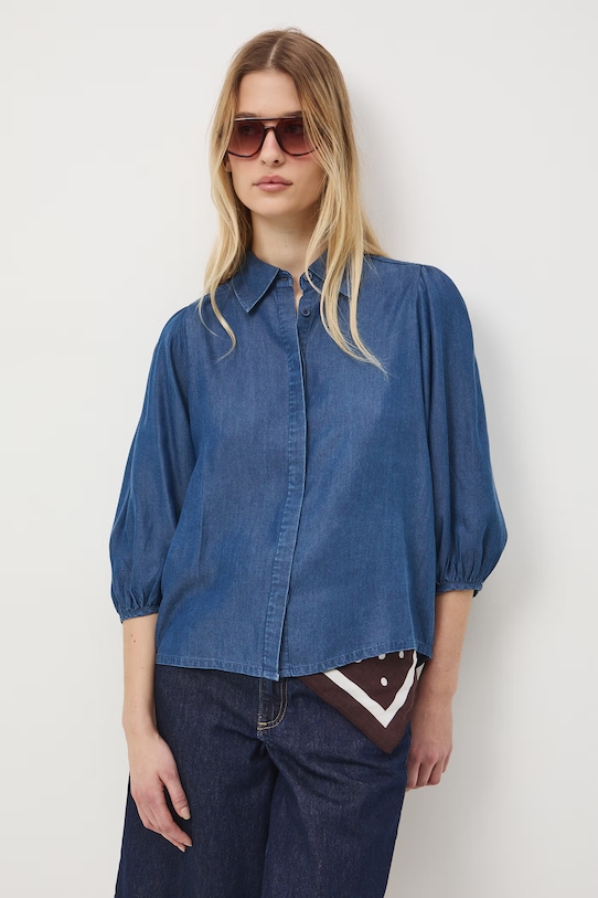 Medicine koszula damska z lyocellu granatowy RS26-KDD601