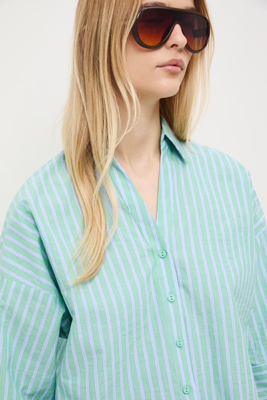 Medicine koszula damska bawełniana z elastanem zielony RS26-KDD603