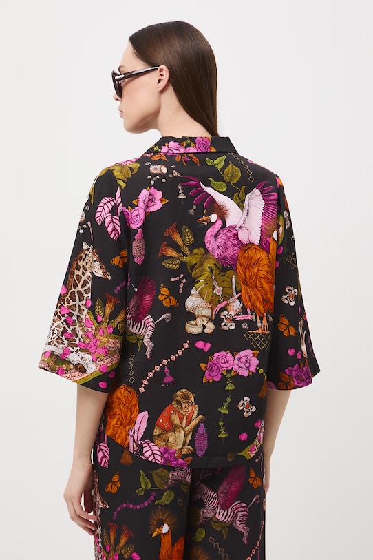 Košeľa dámska s lyocellom z kolekcie Ilona Tambor x Medicine čierna RS26-KDD650