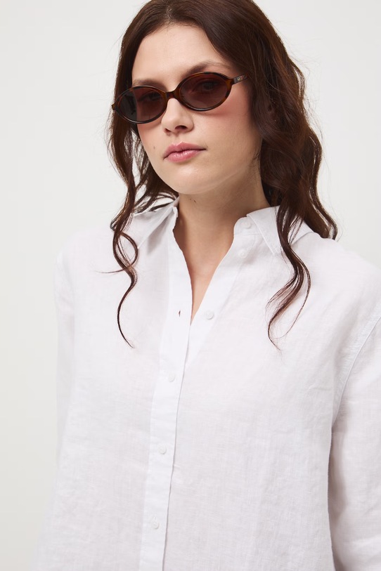 Medicine koszula damska lniana RS26-KDD700 biały RS26