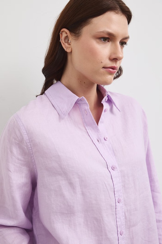 Medicine koszula damska lniana fioletowy RS26-KDD700