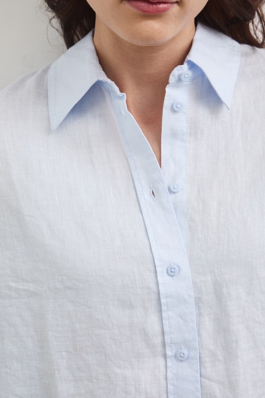 Medicine koszula damska lniana RS26-KDD700 niebieski