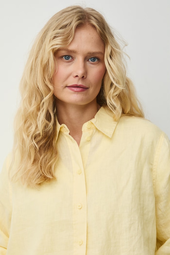 Medicine koszula damska lniana żółty RS26-KDD700