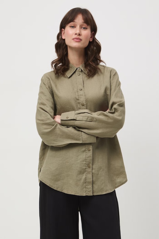 Medicine koszula damska lniana RS26-KDD700 zielony RS26