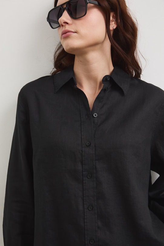 Medicine koszula damska lniana czarny RS26-KDD700