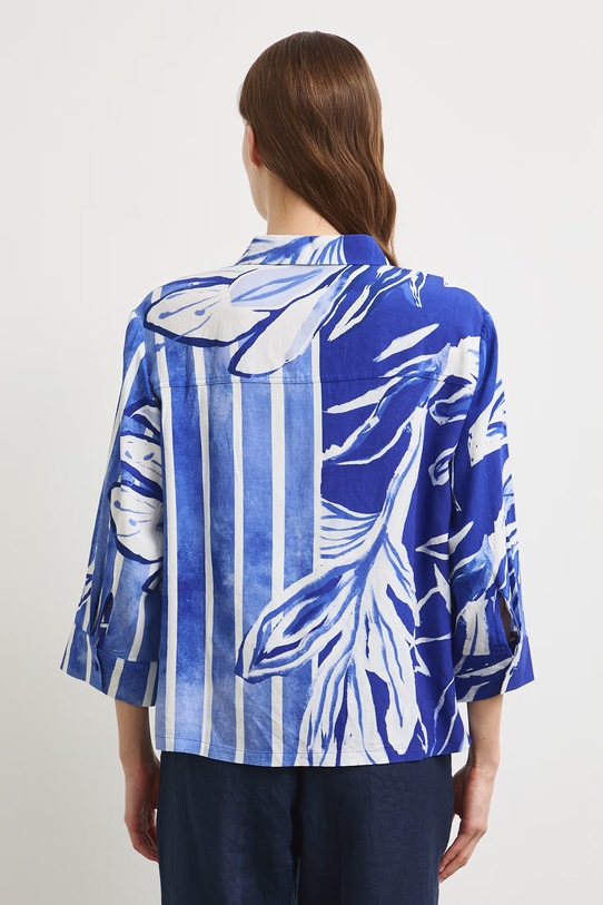 Oblečenie Medicine košeľa dámska s prímesou ľanu RS26-KDD801 modrá