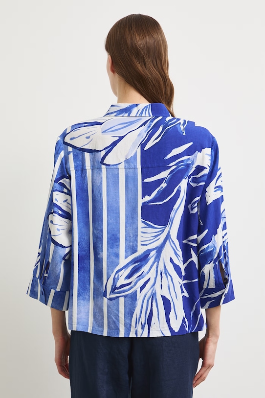 Oblečenie Medicine košeľa dámska s prímesou ľanu RS26-KDD801 modrá