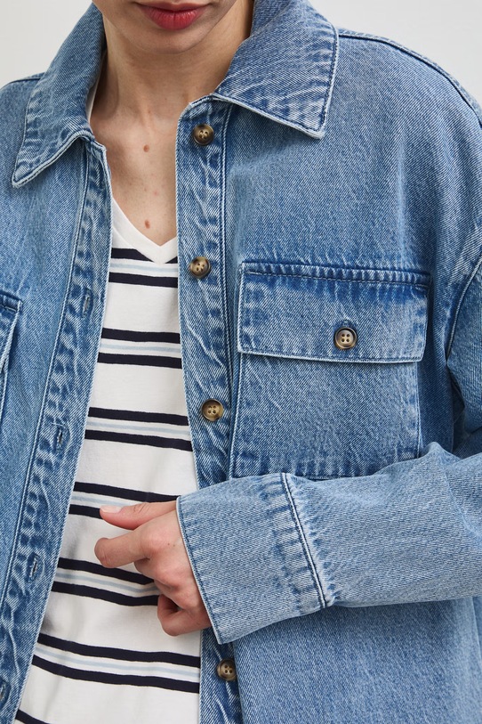 Koszula damska jeansowa z lyocellem RS26-KDD804 niebieski