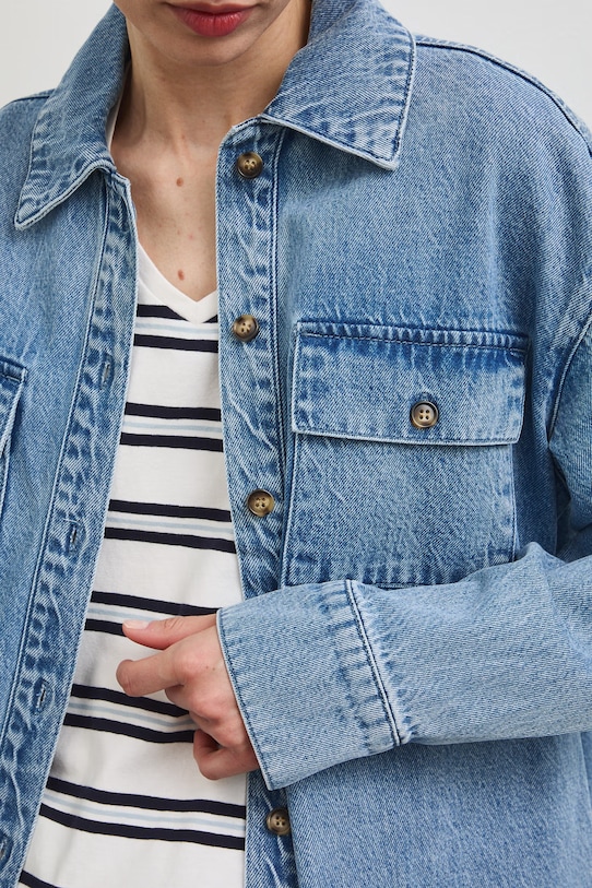 Koszula damska jeansowa z lyocellem RS26-KDD804 niebieski