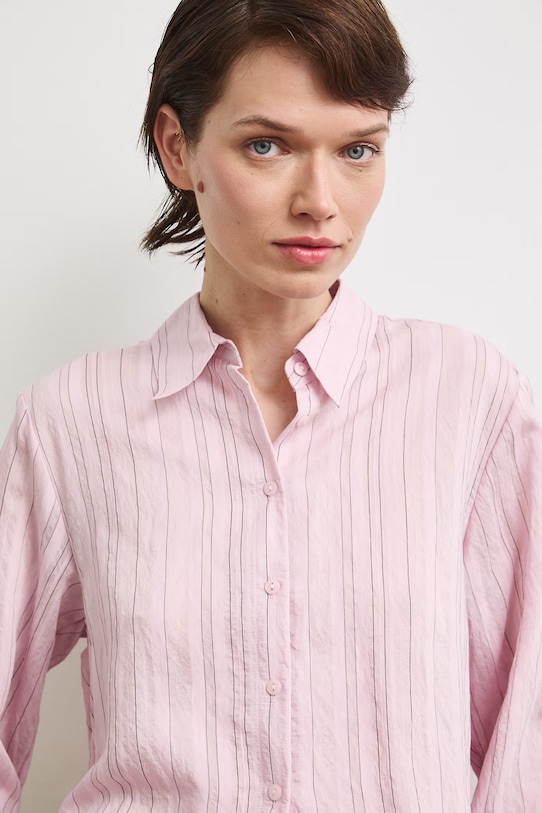 Koszula damska z wiskozą różowy RS26-KDD805