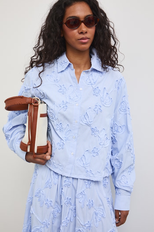 Medicine koszula damska z bawełny RS26-KDD808 niebieski RS26