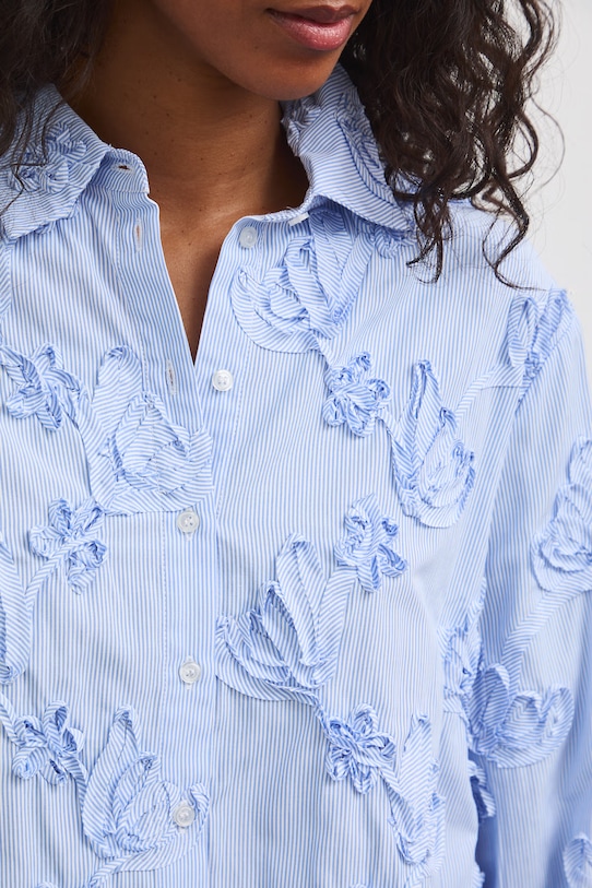 Medicine koszula damska z bawełny RS26-KDD808 niebieski