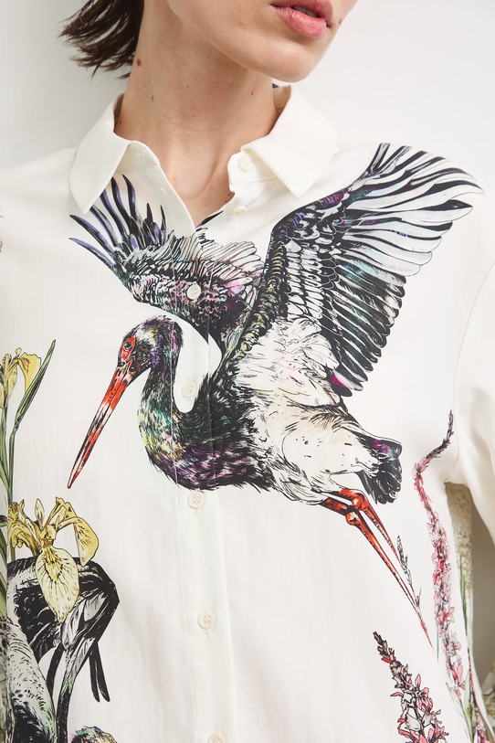 Koszula damska z dodatkiem lnu z kolekcji Bieszczadzki Park Narodowy x Medicine RS26-KDD850