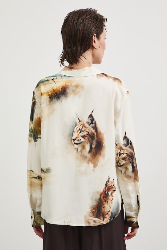 Koszula damska z dodatkiem lnu z kolekcji Bieszczadzki Park Narodowy x Medicine beżowy RS26-KDD850