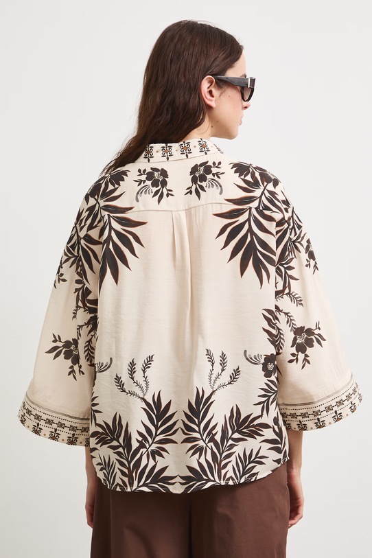 Odzież Koszula damska z wiskozą RS26-KDD900 beżowy