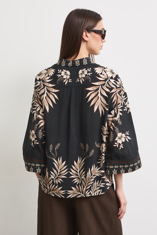 Odzież Koszula damska z wiskozą RS26-KDD900 czarny