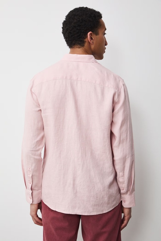 Odzież Koszula męska lniana RS26-KDM071 różowy