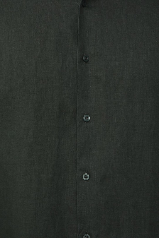 Koszula męska lniana RS26-KDM071 zielony