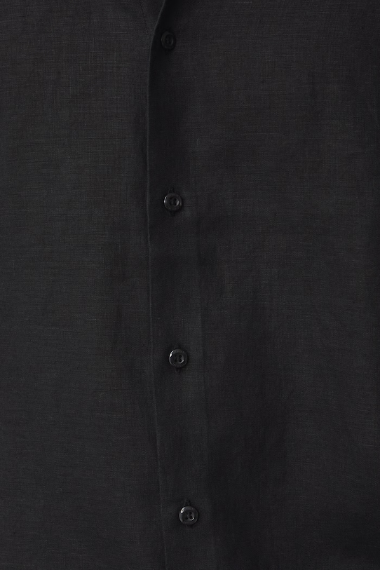 Koszula męska lniana RS26-KDM071 czarny