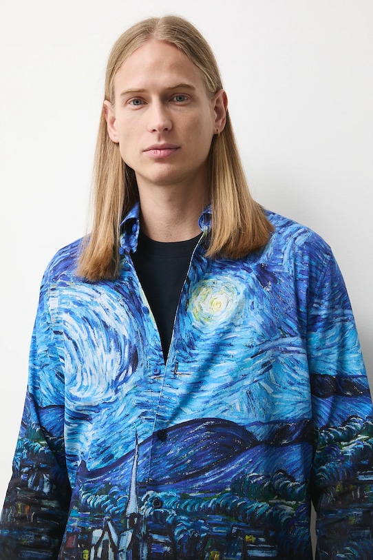 Koszula bawełniana męska z kolekcji Eviva L'arte multicolor RS26-KDM252