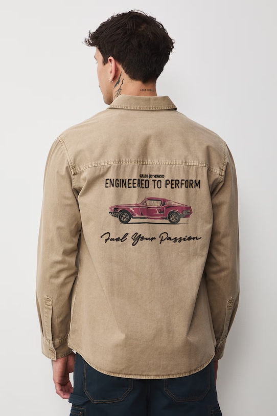 Odzież Medicine koszula bawełniana RS26-KDM404 beżowy