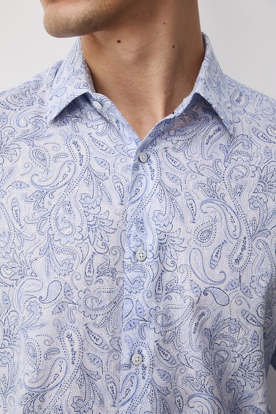 Koszula męska bawełniana RS26-KDM502 niebieski