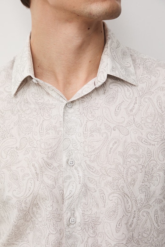 Koszula męska bawełniana RS26-KDM502 beżowy