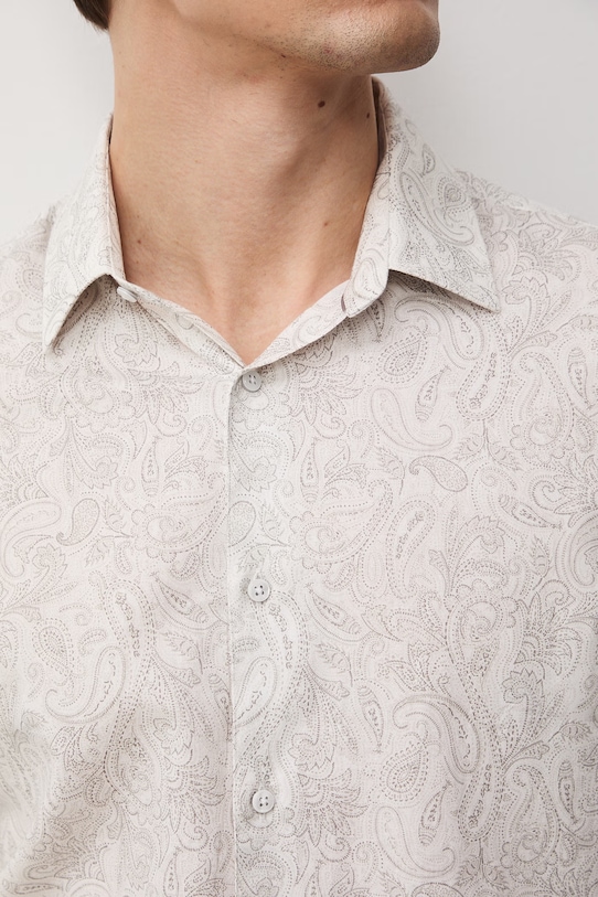 Koszula męska bawełniana RS26-KDM502 beżowy