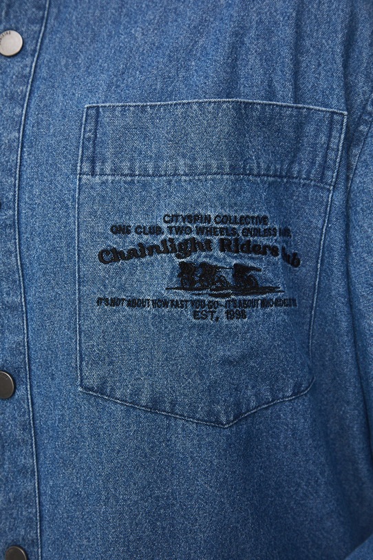 Košeľa pánska bavlnená RS26-KDM505 tmavomodrá