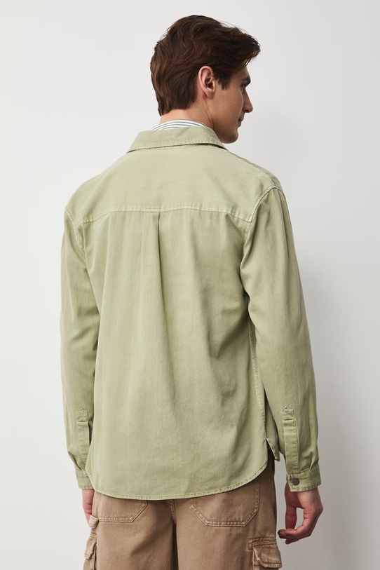 Oblečenie Košeľa pánska bavlnená RS26-KDM505 zelená