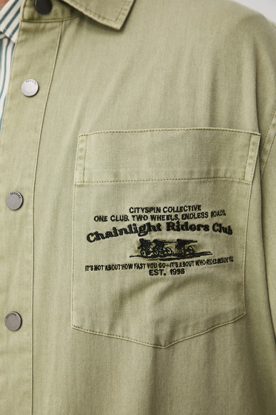 Košeľa pánska bavlnená RS26-KDM505 zelená