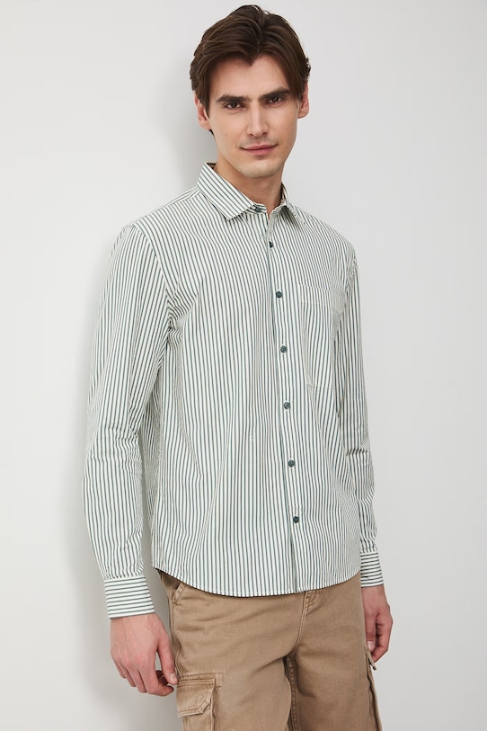 Košeľa pánska tyrkysová RS26-KDM506