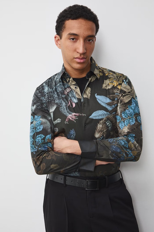 Medicine koszula męska z bawełną RS26-KDM651 multicolor RS26