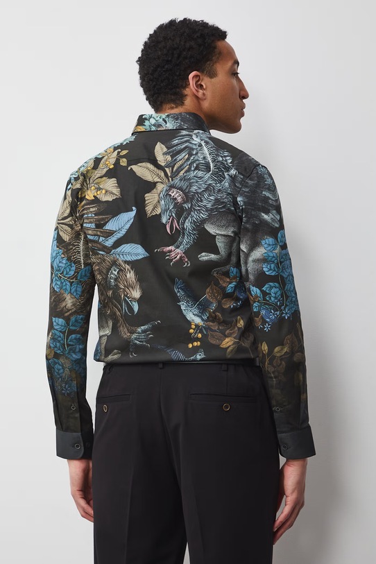 Medicine koszula męska z bawełną multicolor RS26-KDM651