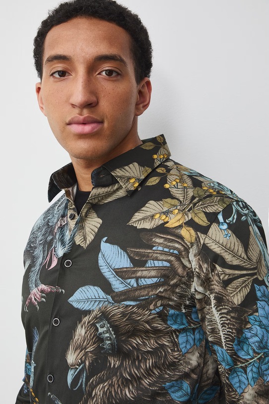 Medicine koszula męska z bawełną RS26-KDM651 multicolor