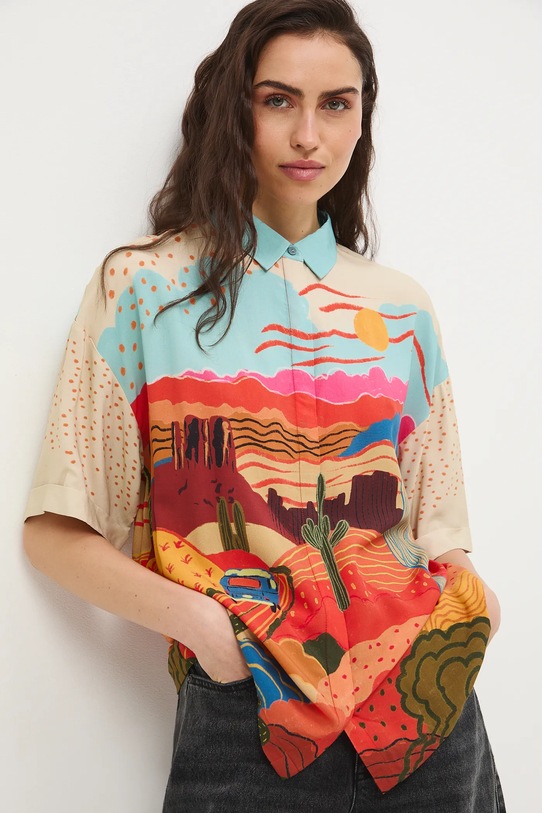 Medicine koszula damska z wiskozy multicolor RS26-KKD451