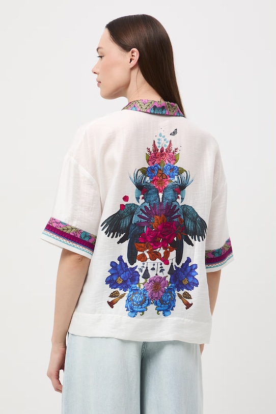 Medicine koszula damska z lyocellem biały RS26-KKD650