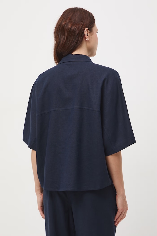 Odzież Koszula damska z lnem RS26-KKD700 granatowy