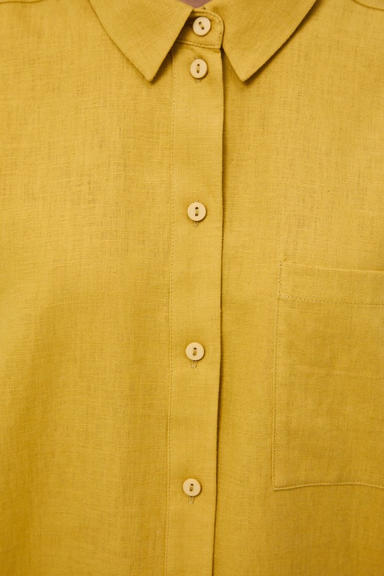 Koszula damska z lnem gładka RS26-KKD700 zielony