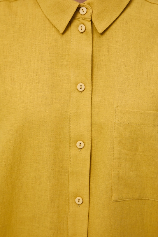 Koszula damska z lnem gładka RS26-KKD700 zielony