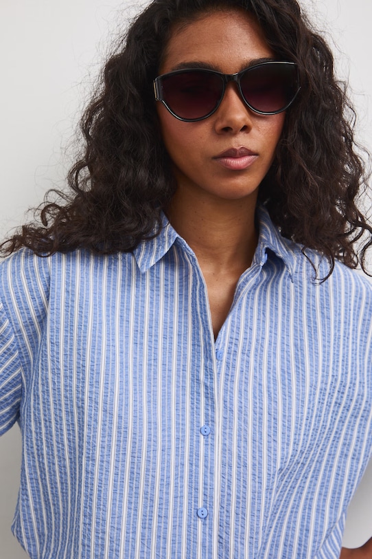 Koszula damska bawełniana niebieski RS26-KKD800