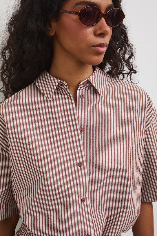 Medicine koszula damska bawełniana brązowy RS26-KKD800