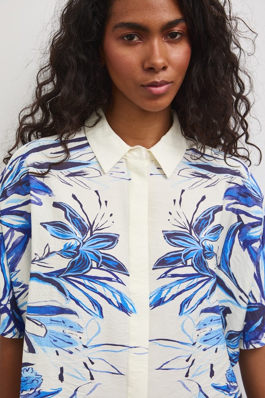 Koszula damska z wiskozy beżowy RS26-KKD801