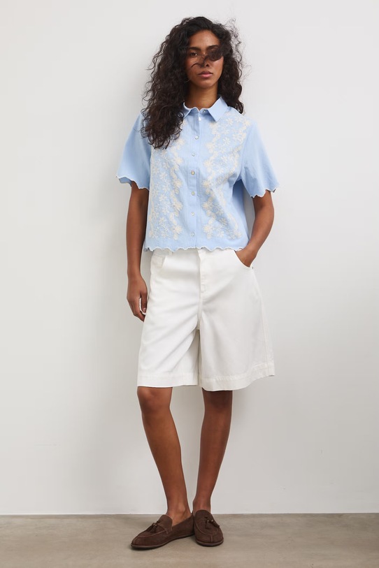 Košeľa dámska bavlnená RS26-KKD802 modrá RS26