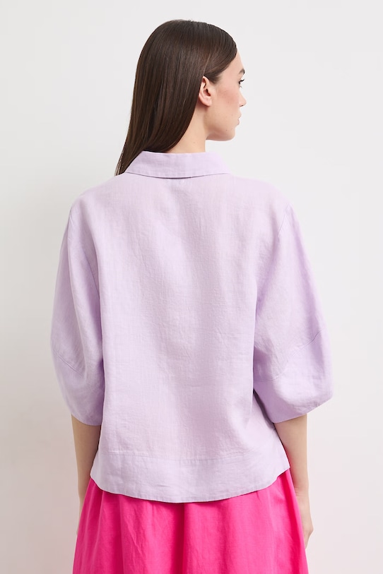 Odzież Koszula damska lniana gładka RS26-KKD901 fioletowy