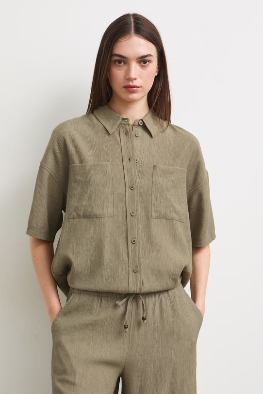 Koszula damska z wiskozą zielony RS26-KKD904