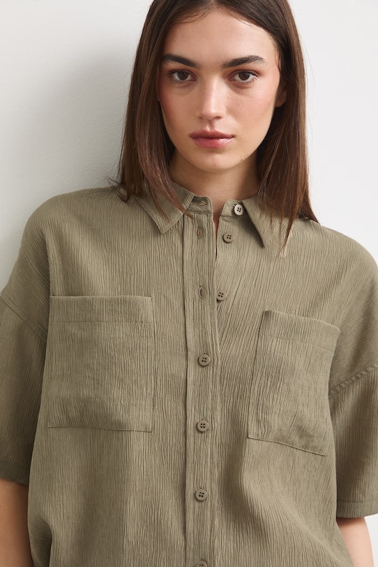 Koszula damska z wiskozą zielony RS26-KKD904